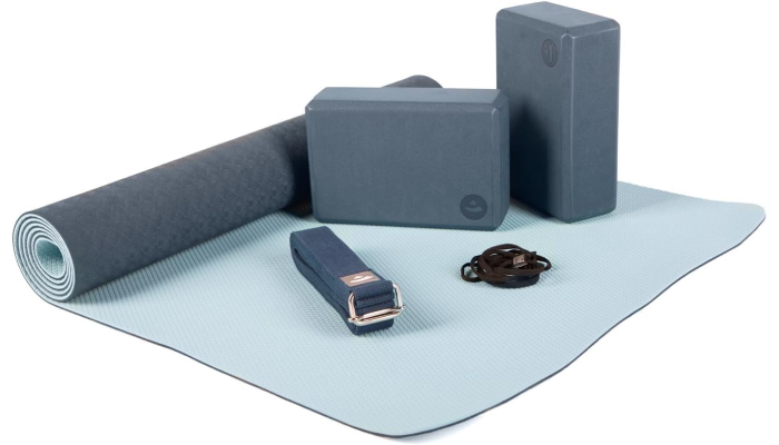 flow yoga matte tpe, 2 x eva yogasteine (gummischaum), 1 x baumwoll yogagürtel für anfänger flow yoga matte tpe, 2 x eva yogasteine (gummischaum), 1 x baumwoll yogagürtel für anfänger